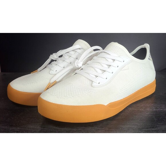 Vessi Weekend Waterproof Shoes Sneakers White/Teak Sole Brown Mens 9 - RARE  NEW